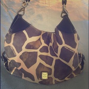 Dooney & Burke Giraffe Print Leather Handbag